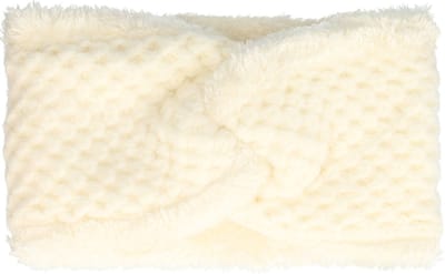 Haarsoires Haarband Twist 12cm – Teddy 10% Wol – Gebreide Stof – Creme - Zachte Knoop Hoofdband - Haaraccessoire voor Dames & Meisjes