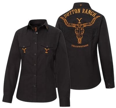 Stars & Stripes - Western Blouse - Protect the Family - Yellowstone - L
