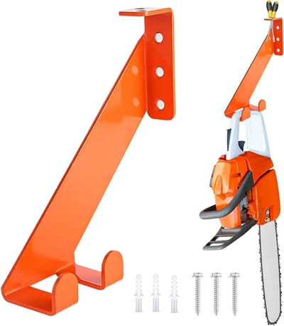 Kettingzaag Ophangsysteem - Gereedschapshouder Werkplaats - Gereedschap Opbergen - Roestvrij Staal - 82kg Draagvermogen - Zilver