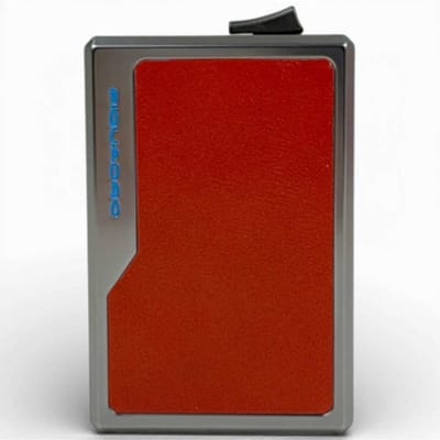 Piquadro Credit Card houder Blue Square Unisex aluminium leer