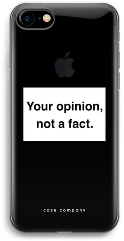 Case Company® - Hoesje geschikt voor iPhone 7 hoesje - Your opinion - Soft Cover Telefoonhoesje - Bescherming aan alle Kanten en Schermrand