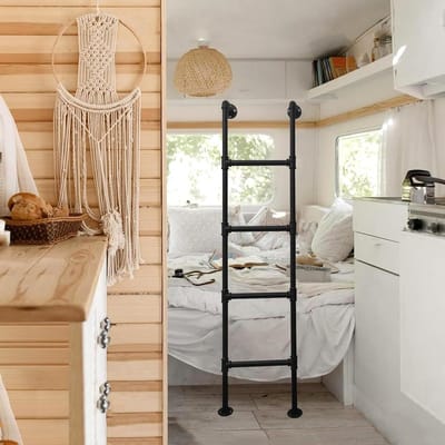 Stapelbed ladder - Klimladder zolder - Veilig bereiken - Verstelbare lengte - 100-300cm - Zwart