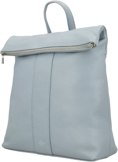 Charm London Washington Rugzak - Rugtas - Leer - Ritsvakken - Leren Dames Tas - Lichtblauw
