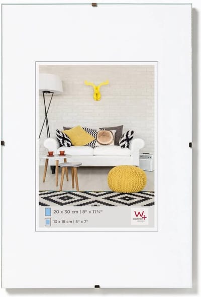 Walther Fotolijstloze schilderijhouders (clip frame) - Frameformaat 28x35 cm - Helder Glas