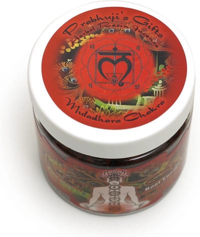 Wierookhars 'Chakra', Muladhara, 1e chakra, Prabhuji's Gifts, 68 gram