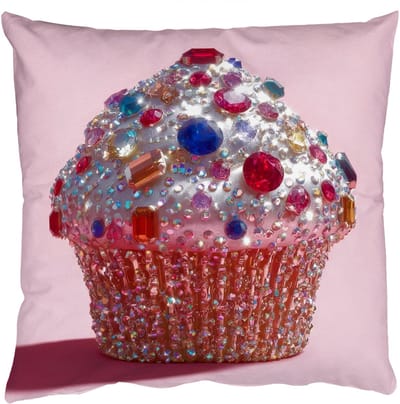 Sierkussens - Kussentjes Woonkamer - 50x50 cm - Cupcake - Kleurrijk - Edelstenen
