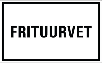 Frituurvet sticker 320 x 200 mm