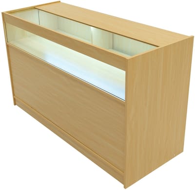 Led detailhandel winkel toonbank b1500 - esdoorn - 150cm - 3-laags