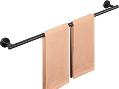 80CM Badkamer Handdoekhouder Handdoekring Zwart Handdoekhouder Roestvrij Staal SUS304, Handdoekenrek Wandmontage Keuken, Badkamer, EGKN2301FT-800-B