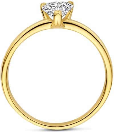 14K Geelgouden Hart Ring met Lab Grown Diamant 0.50 ct 4035251 – F VS