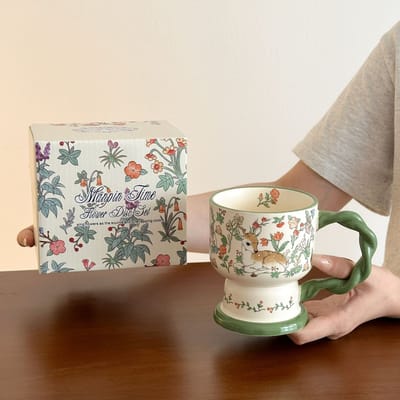 Mooi verjaardagscadeau voor meisjes Mok Niche Design Kopje Creatieve Keramische Beker Praktisch Souvenir Cadeau 301-400ml