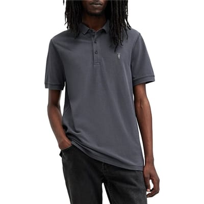 AllSaints Reform Ss Polo Smith Blue Maat: XS | Poloshirts Outlet | Heren | Grijs
