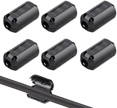 Cosensi Ferrite Ring Kern - Filter - Zwart - Geluidsreductie - Hoogfrequentie - 6 Stuks - Geschikt voor Kabels
