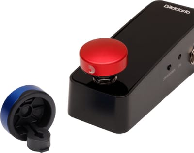 D'Addario XPND Footswitch Topper, Blue/Red 2-Pack - knop voor voetschakelaar rood en blauw