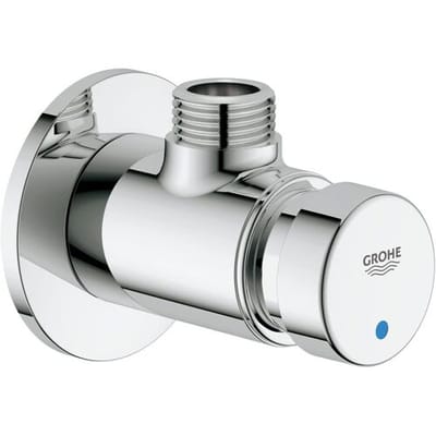 GROHE Euroeco Cosmopolitan S douchekraan zelfsluitend 1/2 blauw/rood chroom