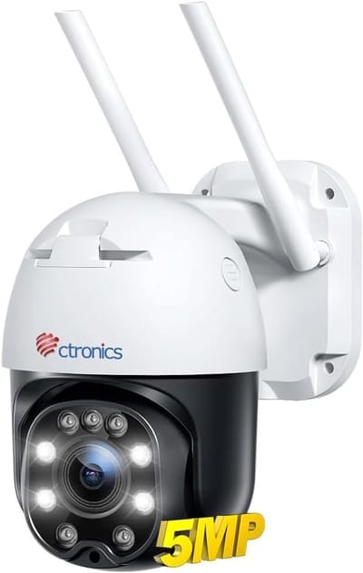 5MP PTZ Buiten Wifi-camera met Kleur Nachtzicht en Auto Tracking