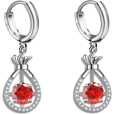 Imitatie S925 Sterling Zilver Waterdruppel Oorbellen Vleugel Oorbellen Europees en Amerikaans Populair Diamant Oorstekers gray