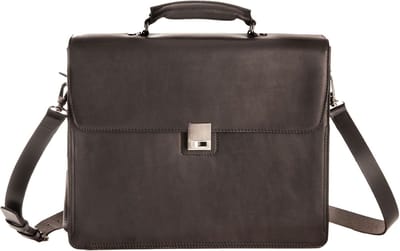 HAROLD'S Leren Business tas Laptoptas met laptopvak Country Notebook Briefcase Brown Donkerbruin