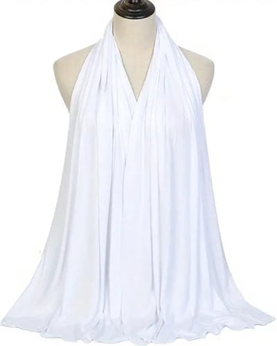 Bovista Hoofddoek - Hijab - Dames - Abaya - Sjaal - Islamitische Kleding - Moslim Kleding - Alhamdulillah - Wit