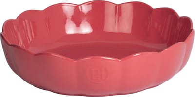 Ronde taartvorm - Bakvorm keramiek - Lekker bakken - Krasbestendig email - 27 cm diameter - Roze