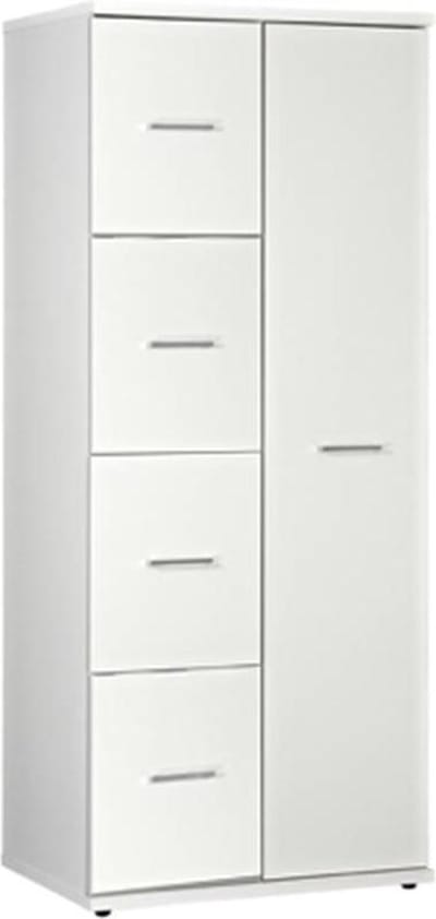 Kledingkast 1 Deur + 4 deuren - 200 x 83 x 58cm - Wit - Budel