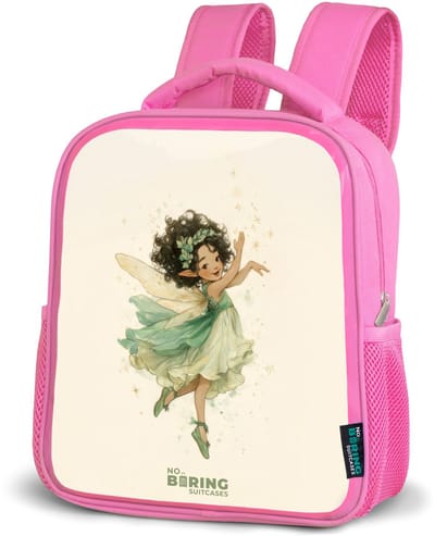 NoBoringSuitcases.com® - Rugzak roze - Schooltas meisjes - Dansende bosfee - Kinder rugtas meisje - Boekentas kind - Kinderrugzak voor school - Schoolrugzak