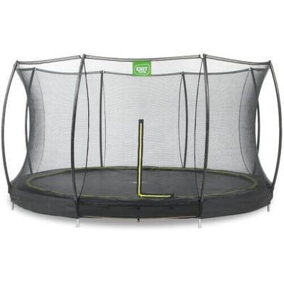 EXIT Silhouette Trampoline ø366cm - met Veiligheidsnet - Inground - Rond - Voor Kinderen - Zwart