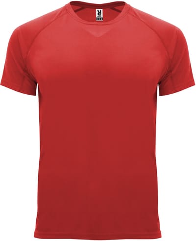 Rood 2 Pack Kinder unisex sportshirt korte mouwen Bahrain merk Roly 4 jaar 98-104