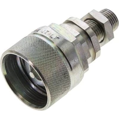 Stalen DN 12.5 Hydraulische Koppeling Insteeknippel 10 mm L Knelring Schotkoppeling ISO 14541/8434-1 D M36 x 2