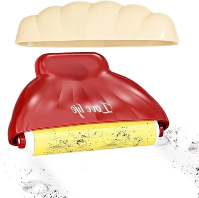 Pluisjes Verwijderaar - Plakroller Lintroller - Kleding Reinigen - Extra Sterke Kleeflaag - 6x7x8 cm - Rood