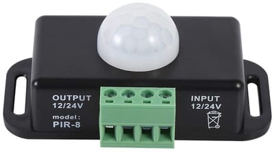 Allecto - Body Security Bewegingssensor - LED Light Strip Schakelaar - Muurbevestiging - Schakelaar - 8 Meter Inductiebereik - Geschikt voor DC...