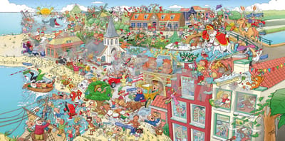 Cartoon plafondplaat - Poster - Roland Hols - 120 kinderliedjes - 120 x 60 cm - Forex 10 mm dik - Tandarts - Orthodontist -Mondhygiënist - voor boven de behandelstoel
