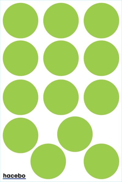 25 Kleine Glans Groen Ronde Stickers - Sluitstickers - Sluitzegel - Etiket - Beschrijfbaar - Doorsnede 2,5 cm - 25 mm