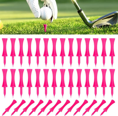 Set van 60 Duurzame Kunststof Golf Tees 57mm voor Driver en Training