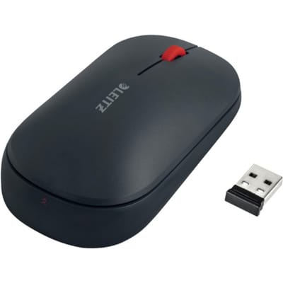Leitz Cosy Draadloze Muis - Bluetooth of 2,4 GHz - USB-A - Inclusief Batterij - Fluweel Grijs