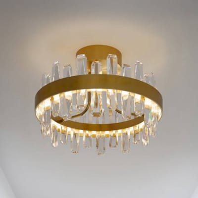 By Rydéns By Rydens LED plafondlamp Triumph, messing, helder, Ø 50 cm