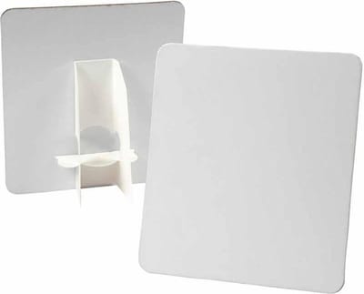Deco plaat, afm 17x19 cm, dikte 2 mm, wit, 5 stuk/ 1 doos