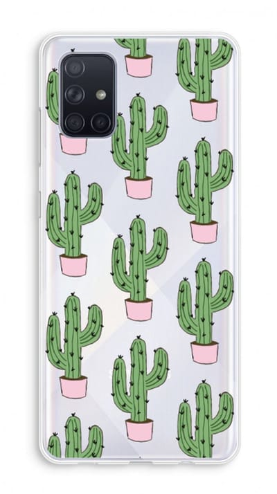 Case Company® - Hoesje geschikt voor Samsung Galaxy A71 hoesje - Cactus Lover - Soft Cover Telefoonhoesje - Bescherming aan alle Kanten en Schermrand