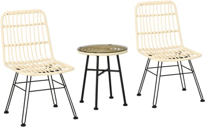 Outsunny-Leisure Koffieset-PE gevlochten hars-46x62x86cm-Room