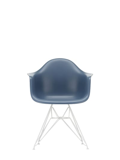 Vitra DAR Eames Plastic Armchair - wit - zeeblauw RE