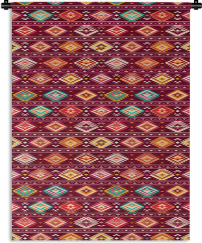Wandkleed - Wanddoek - Patroon - Native American - Amerika - 150x200 cm - Wandtapijt