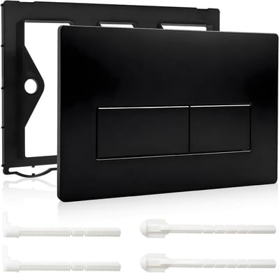 WC Drukplaat - Bedieningspaneel Toilet - Dubbele Spoeling - Robuust ABS Kunststof - 15 x 10 cm - Mat Zilver
