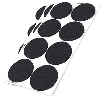 Zelfklevende Viltglijders - 24 Stuks - Rond en Zwart - Ø 50 mm - Meubel- en Vloerbescherming