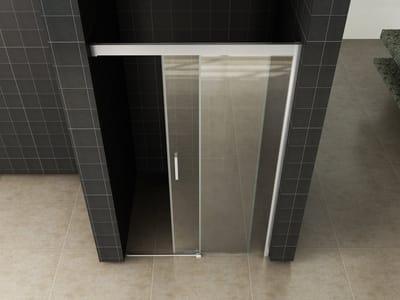 Wiesbaden Puerta nisdeur met 1 schuifdeur 1000 x 2000 x 8 mm nano helder glas/chroom