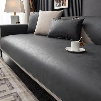 Effen Kleur Bankhoezen Huis Waterdicht Universeel voor Alle Seizoenen Stoel Overtrek Meerdere Maten Antislip Mat Woonkamer Decoratie Pillow Cover 30x50cm grijs