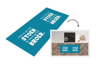Keukenloper - Loper keuken - Broer - Quotes - Ik word grote broer - Spreuken - Grote broer - 120x50 cm - Keukenloper vinyl