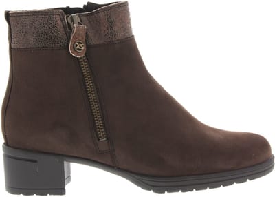 Dames Enkellaars Hartjes Hip/hop Boot Dunkelbraun Donkerbruin - Maat 7