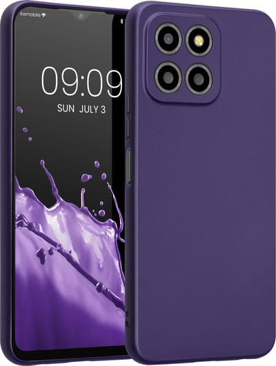 kwmobile metallic telefoonhoesje van TPU - geschikt voor HONOR X8 5G / X6 / 70 Lite 5G - Flexible case voor smartphone - In metallic blauwpaars
