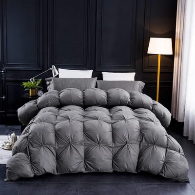 Famanu - Ganzendons dekbed California kingsize, 750+ fill power, 1200TC katoenen stof – Grijs