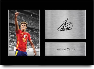 Gesigneerde Foto - Replica Handtekening - Voetbal Fans - A4 Formaat - 21x30 cm - Zwart